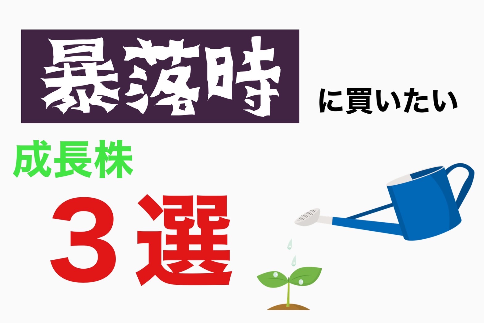 暴落時に買いたい成長株3選 | つばめ投資顧問